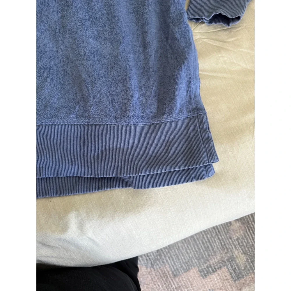 Aerie Plush Fleece Crewneck Sweatshirt Long Sleeve Blue Size L Cozy Casual‎